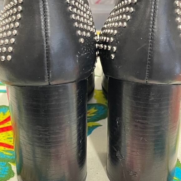 See By Chloe Black Silver Studded Booties 38/7.5 - Picture 13 of 14
